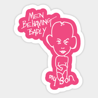 My Son (inverted) by Gary Strang, with show logo Sticker